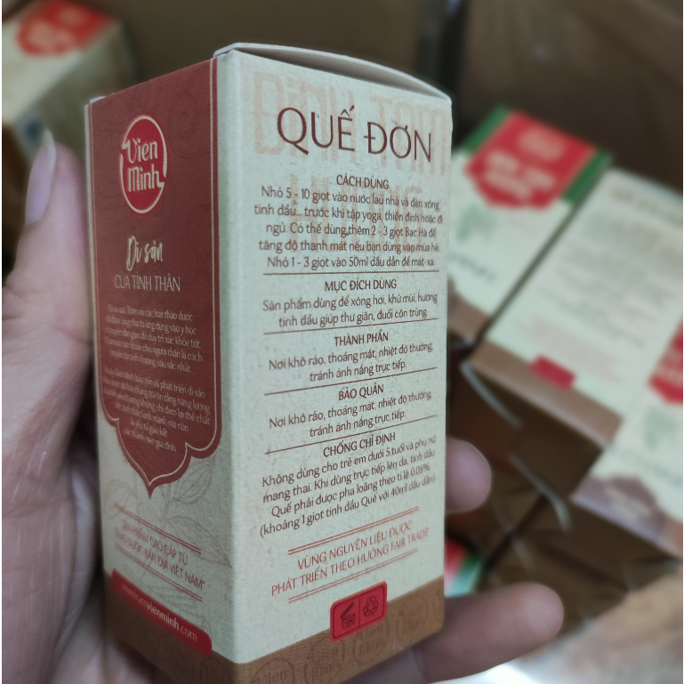 Tinh dầu Quế đơn 10ml / 50ml Định tâm hương khử mùi làm ấm không gian