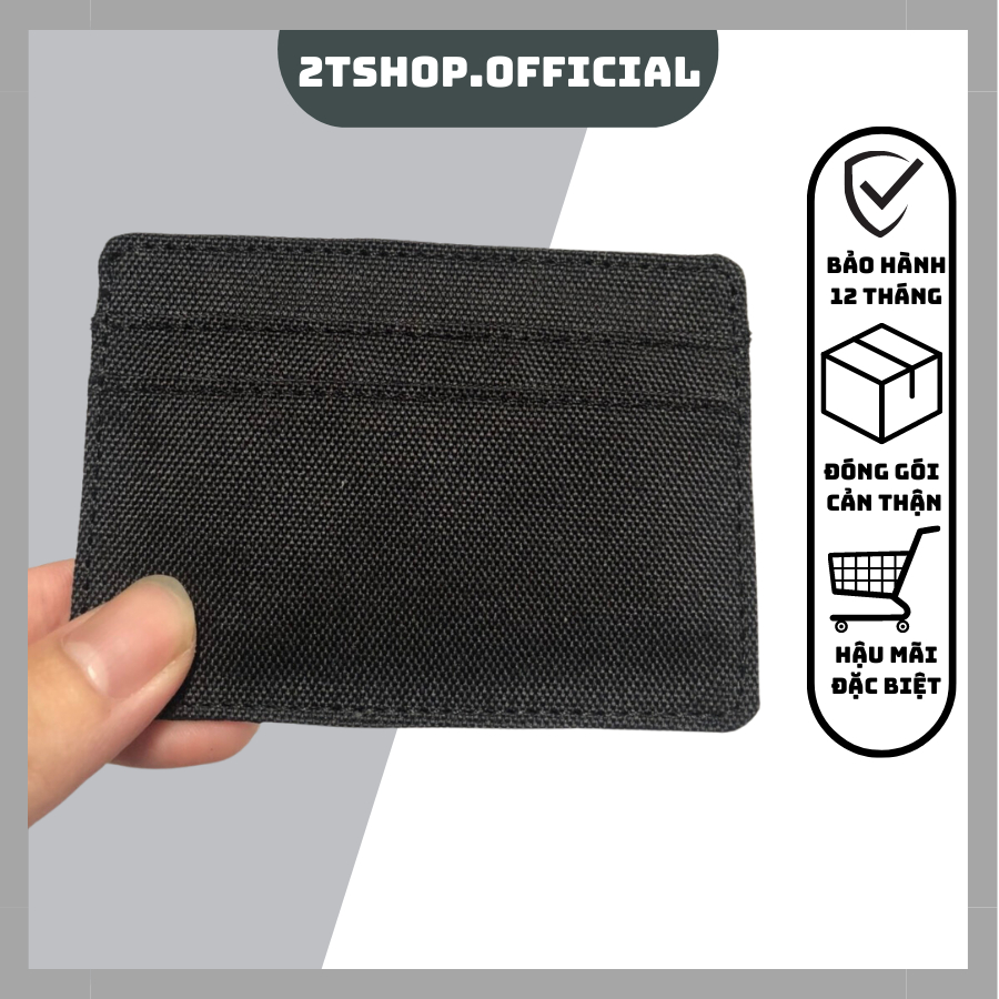 Ví vải canvas đựng thẻ nam nữ chống nước tại 2tshop.official – VVC001