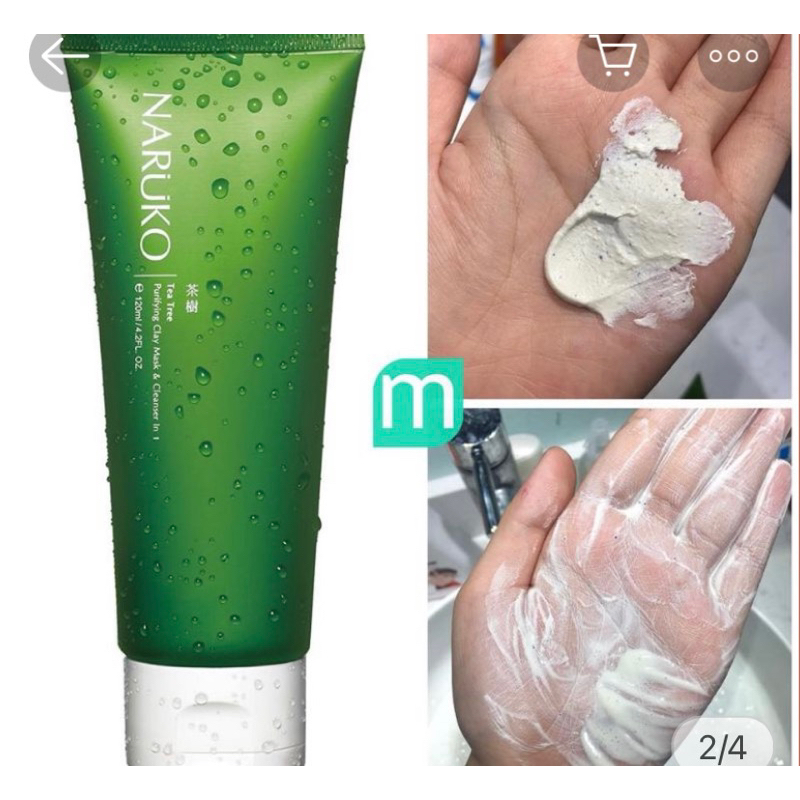 SỮA RỬA MẶT NARUKO ĐẤT SÉT 3in1 TRÀM TRÀ 120g