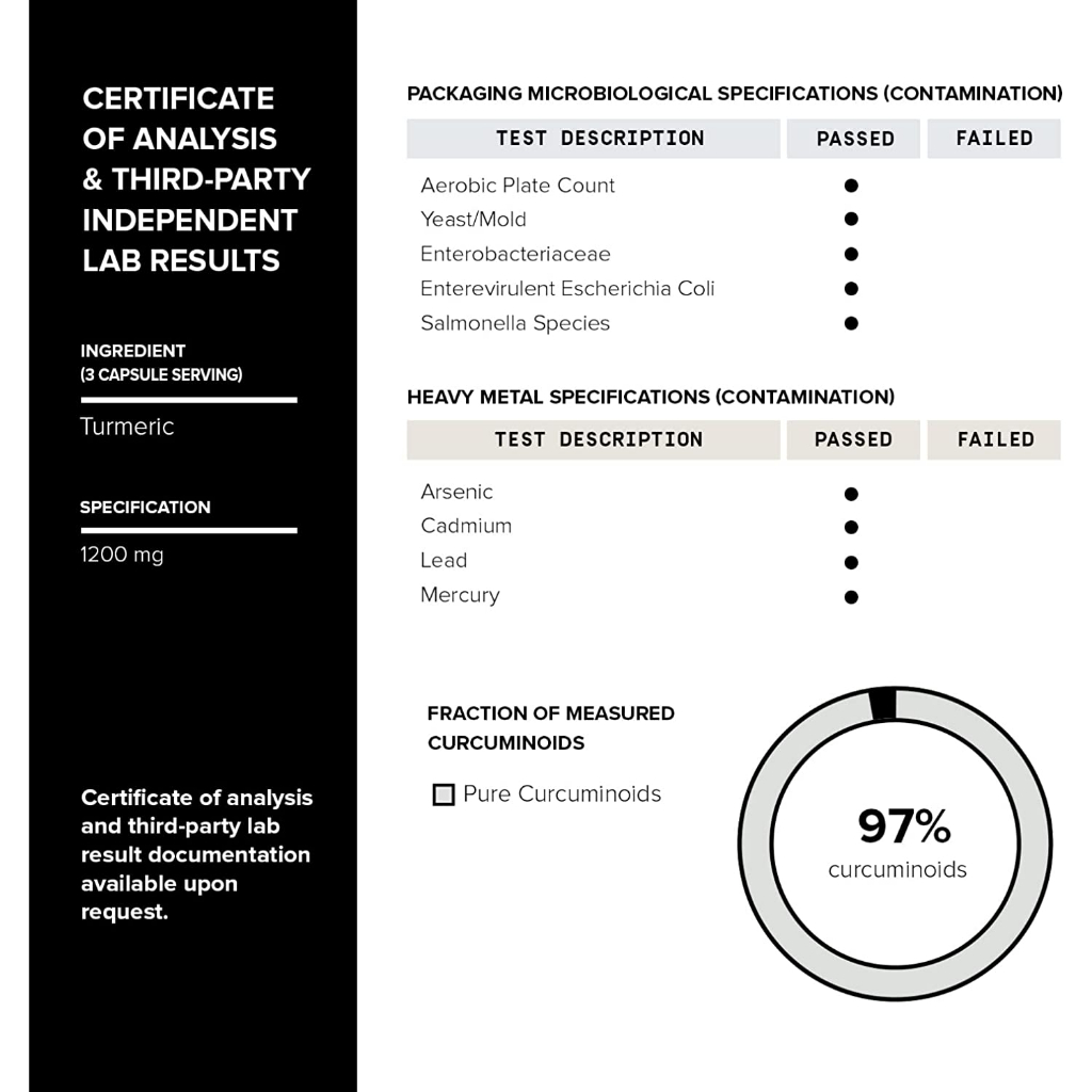 Viên Nghệ Curcumin 97% 72,000mg + Hạt Tiêu Đen - Hấp Thu Hơn 20 Lần - Hỗ Trợ Tiêu Hóa - Chống Lão Hóa - Toniiq