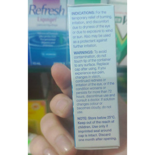 Nước Mắt Nhân Tạo Refresh Tears liquigel (15ml)