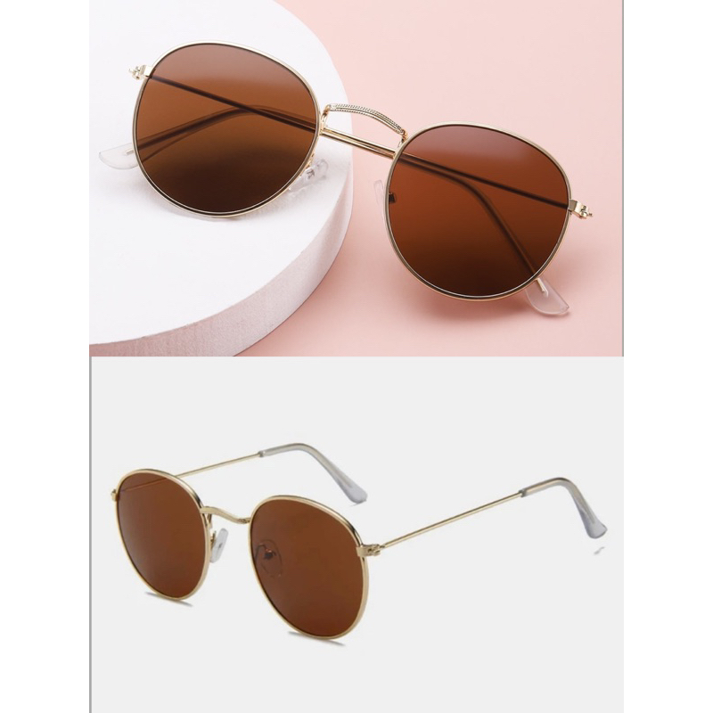 Kính râm mắt tròn nâu cho bé trai bé gái (HÀNG AUTH) CÓ SẴN