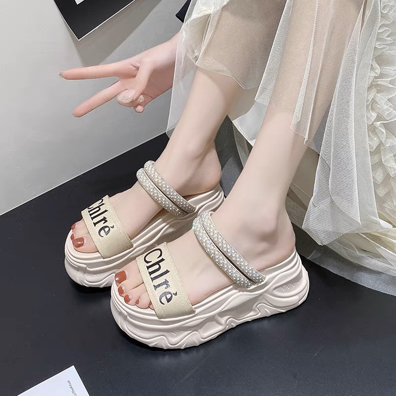 Sandal/Dép đế dày phong cách 8-10cm