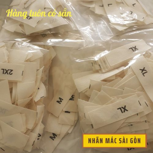 50 cái Mác size cottoN hàng có sẵn- xưởng nhãn mác