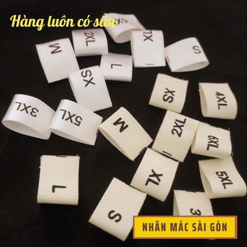 50 cái Mác size cottoN hàng có sẵn- xưởng nhãn mác