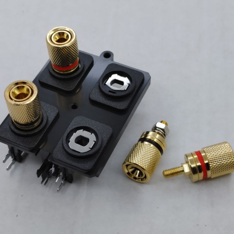 Cọc loa, trạm loa jack nối ra dây loa đồng mạ vàng zin hãng