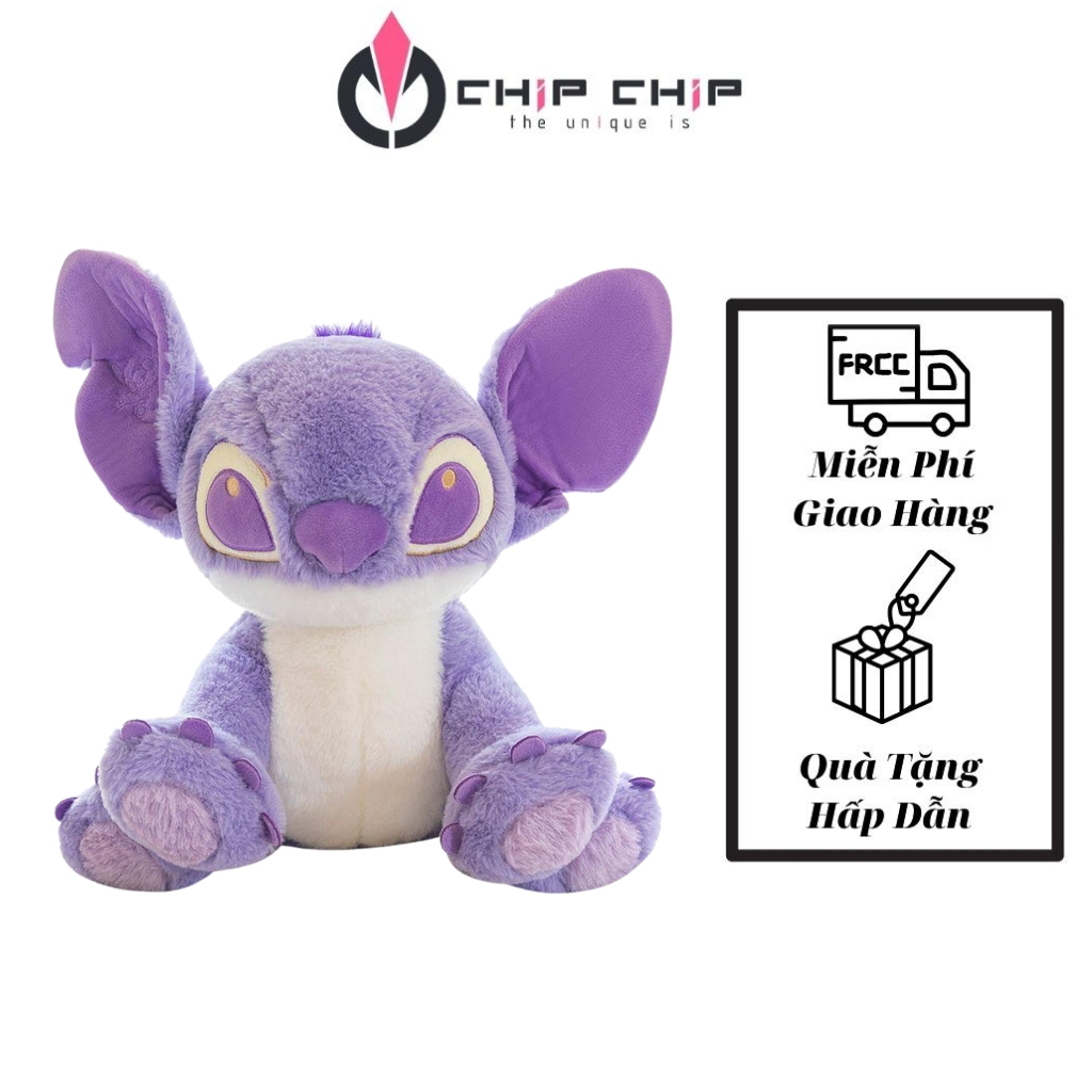 Gấu Bông Lông Mịn Stitch Tím Mộng Mơ Dễ Thương