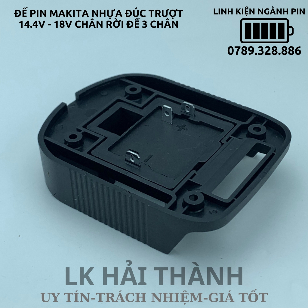 Đế pin makita 14v 18v nhựa đúc đế 3 chân