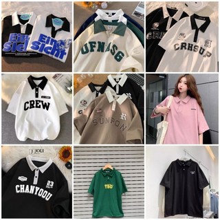 Áo Thun Có Cổ Form Rộng , Các Mã Polo Mã Mới Tay Lỡ Unisex
