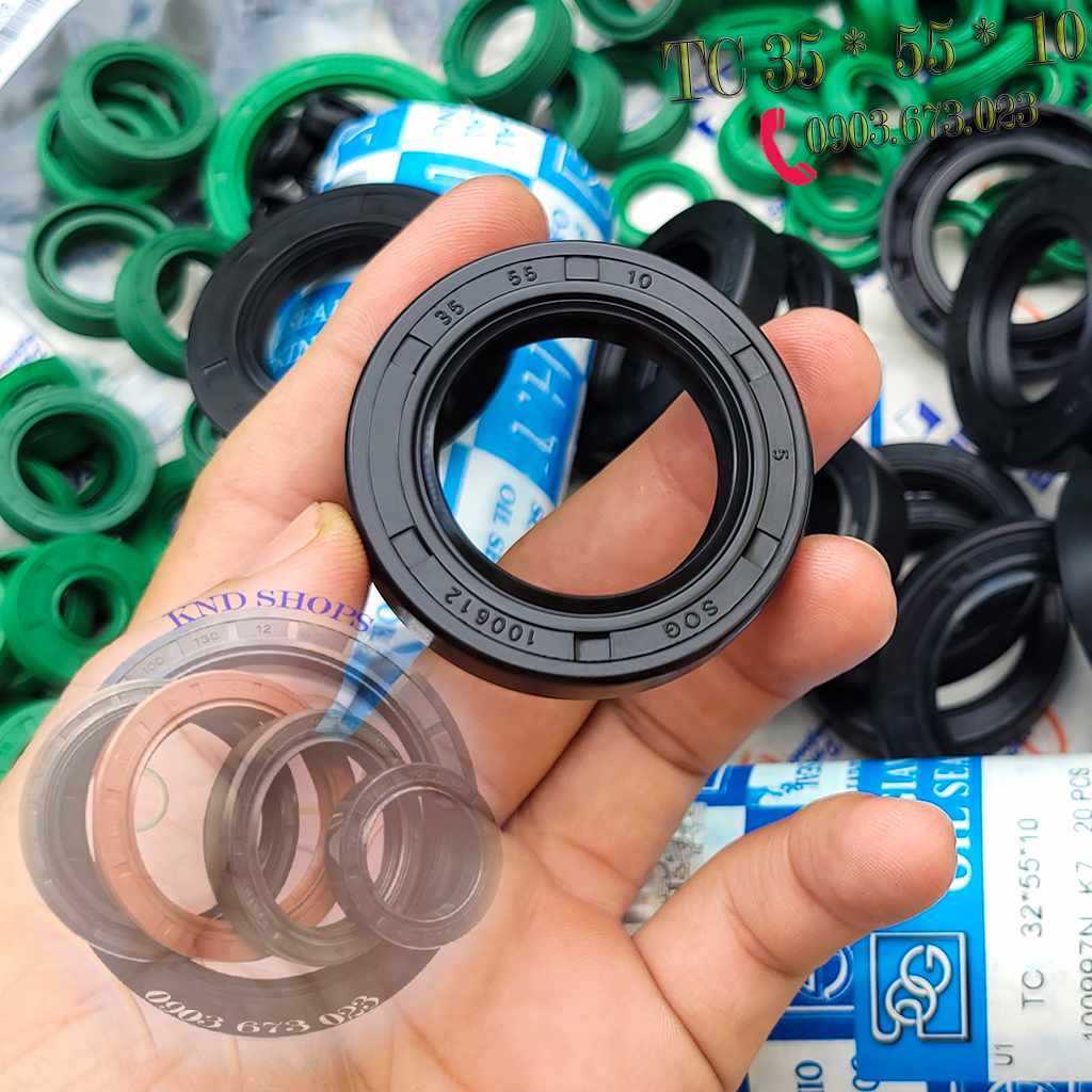 Phớt chặn dầu NOK TC 35*55*11 | SOG TC 35*55*10 | Nactec TC 35*58*12 chặn nhớt trục cho máy sản xuất công nghiệp