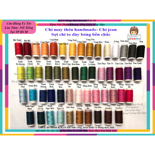 ☘️Chỉ Cuộn Sợi Chỉ To Kiểu Chỉ Jean Chuyên Dùng May thêu đồ handmade, may vải nỉ, len, thêu thùa, phụ liệu may mặc