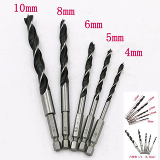 Bộ 5 mũi khoan gỗ chuôi lục giác có đầu định tâm - HTB