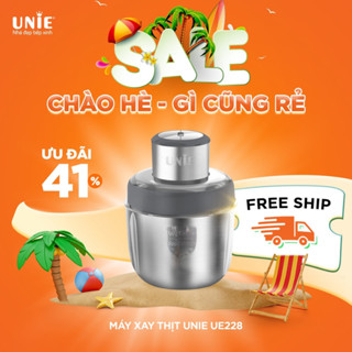 Máy Xay Thịt Unie UE 226, 2 Cối Inox, Có Lưỡi Bóc Hành Tỏi, Hàng Chính Hãng, Bảo Hành 12 Tháng