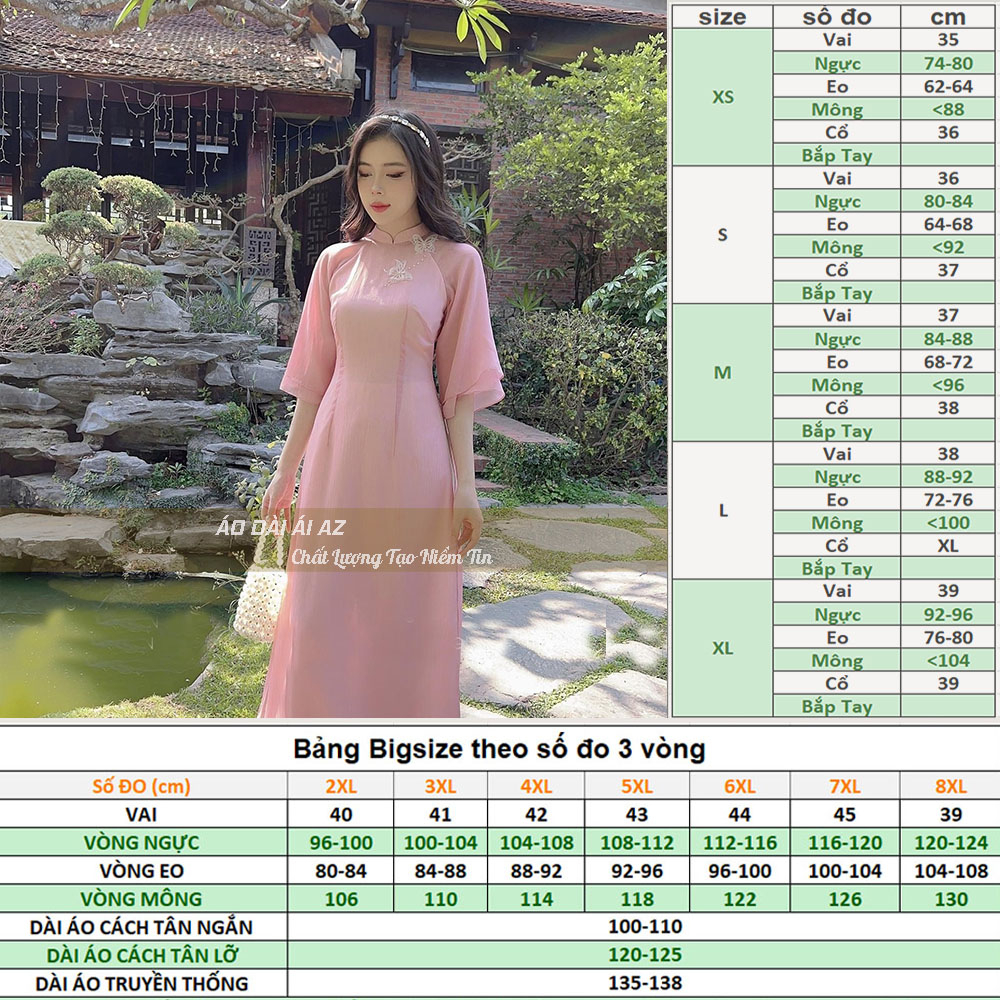 BigSize Áo Dài Cách Tân Nữ Thủ Công LT14