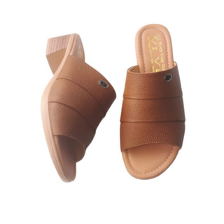Dép nữ cao gót da bò thật cao cấp vi vi .đế cao 5 cm