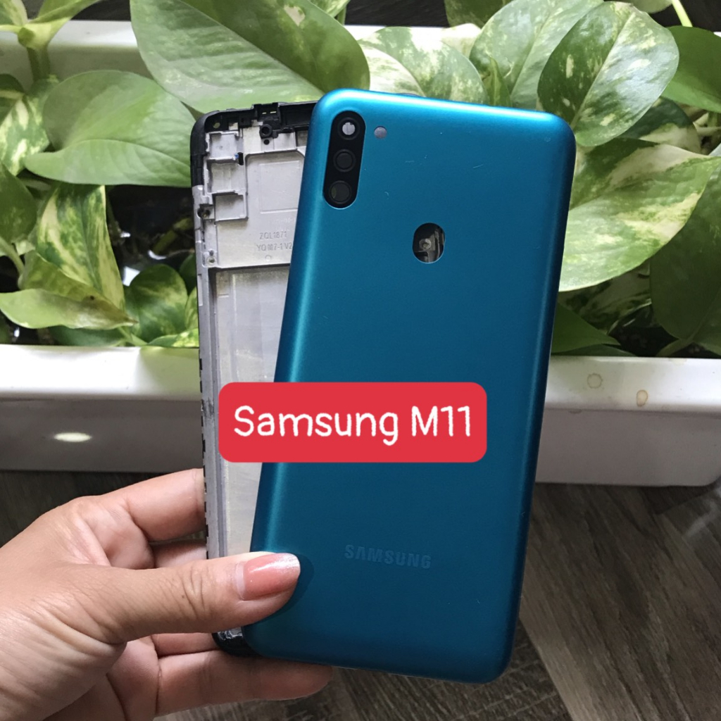Bộ xương vỏ samsung M11 - gồm lưng,xương,phím,kính camera