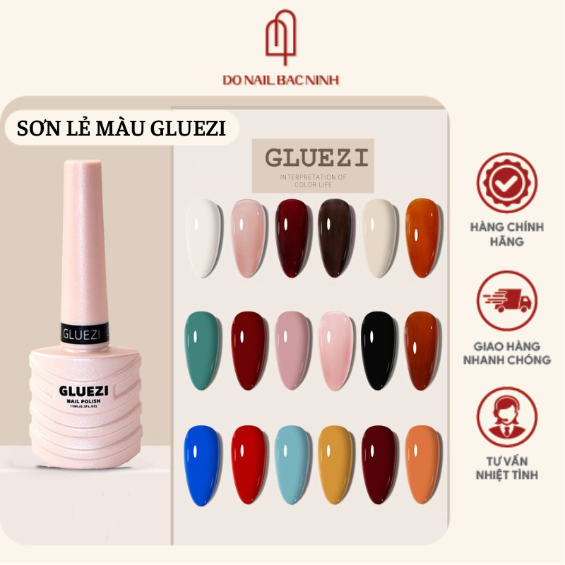 Sơn móng tay GLUEZI chính hãng 15ml, sơn gel nhiều tông hot lẻ chai (mã 1 - 50)