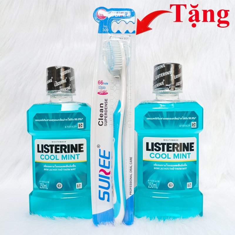 Combo 2 Chai Nước Súc Miệng Listerine Cool Mint 250ml