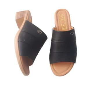 Dép nữ cao gót da bò thật cao cấp vi vi .đế cao 5 cm