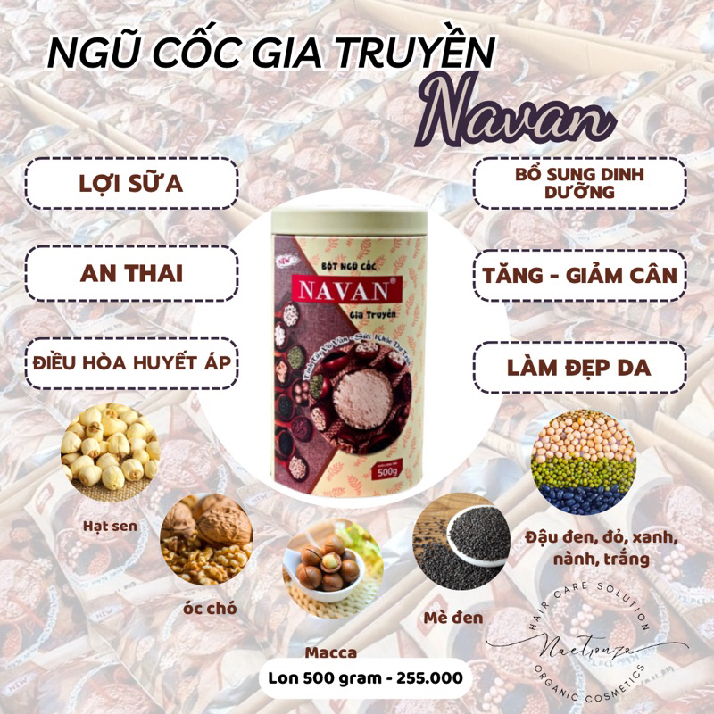 NGŨ CỐC NAVAN Gia Truyền 7 Loại Hạt Dinh Dưỡng Lợi Sữa Dành Cho Mọi Lứa Tuổi, Đặc Biệt Mẹ Bầu Và Em Bé
