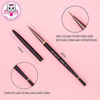 Sét cọ 10 cây vẽ móng chuyên dụng Lawei lông mượt cho thợ nail spa - Kitty Nail Supply