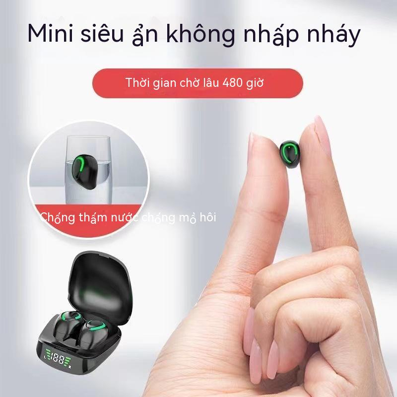 Tai nghe Bluetooth không dây 5.3tws Mini Pea không thấm nước cảm ứng vô hình mã thiết kế ksc-543 không đau tai