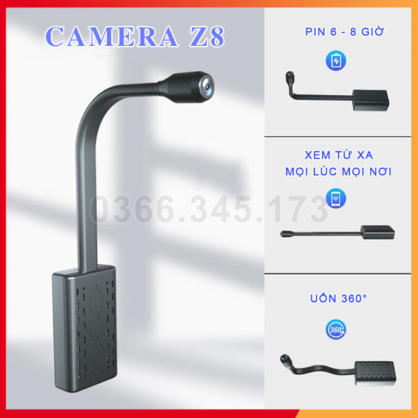 Camera Sim 4G Z8 Video FullHD 1080P - Pin Siêu Trâu Sử Dụng 08 Giờ - Cảnh Báo Trộm Thông Minh - Tầm Nhìn Ban Đêm