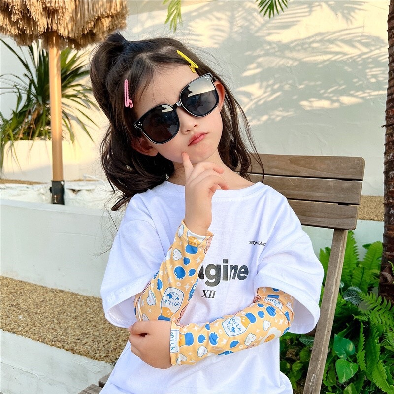 Găng tay đi nắng. Ống Tay Trẻ Em, Chống tia UV, thấm mồ hôi làm mát ngay và khả năng chống côn trùng