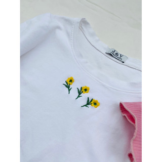 Pass Áo crotop thêu hoa, thêu quả cherry dáng ôm body
