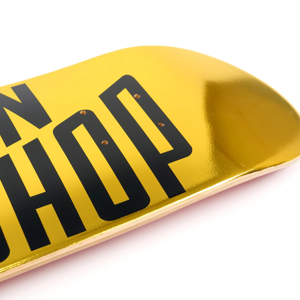 Mặt ván trượt skateboard SAIGON SKATESHOP OG LOGO GOLD/BLACK DECK