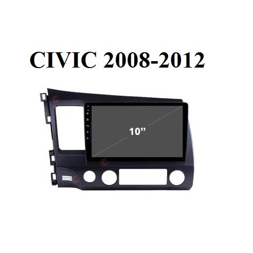 Mặt dưỡng 10 inch dành cho xe Honda Civic 2008-2012