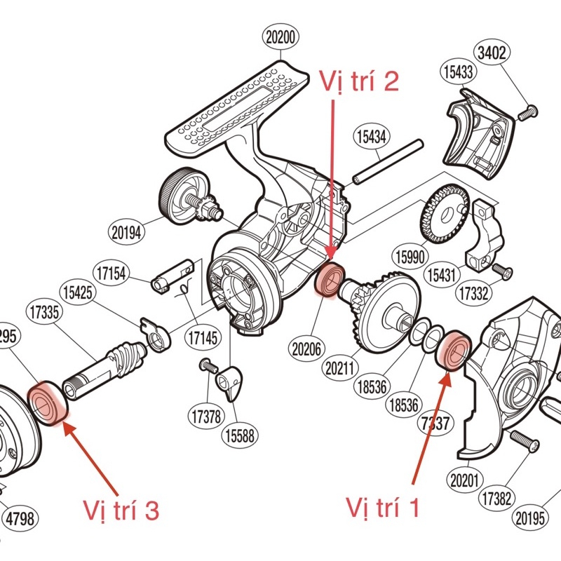 Bộ vòng bi bạc đạn thay thế cho máy câu cá SHIMANO SIENNA, shimano FX