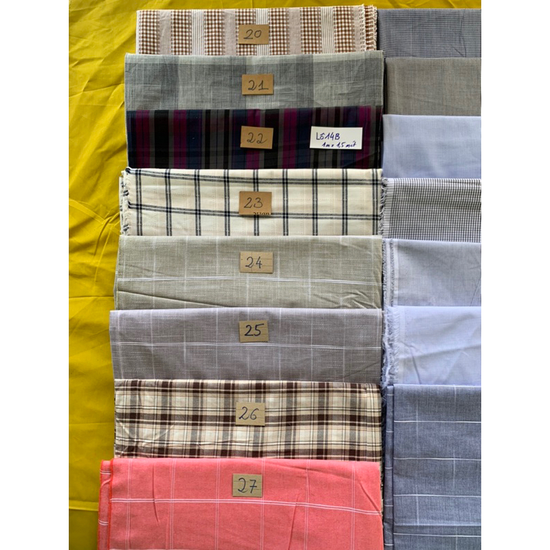 Khổ 1mét x1,5mét vải sơ mi 100% cotton giá thanh lý có thể may quần đùi, váy ngắn hoặc đồ cho bé