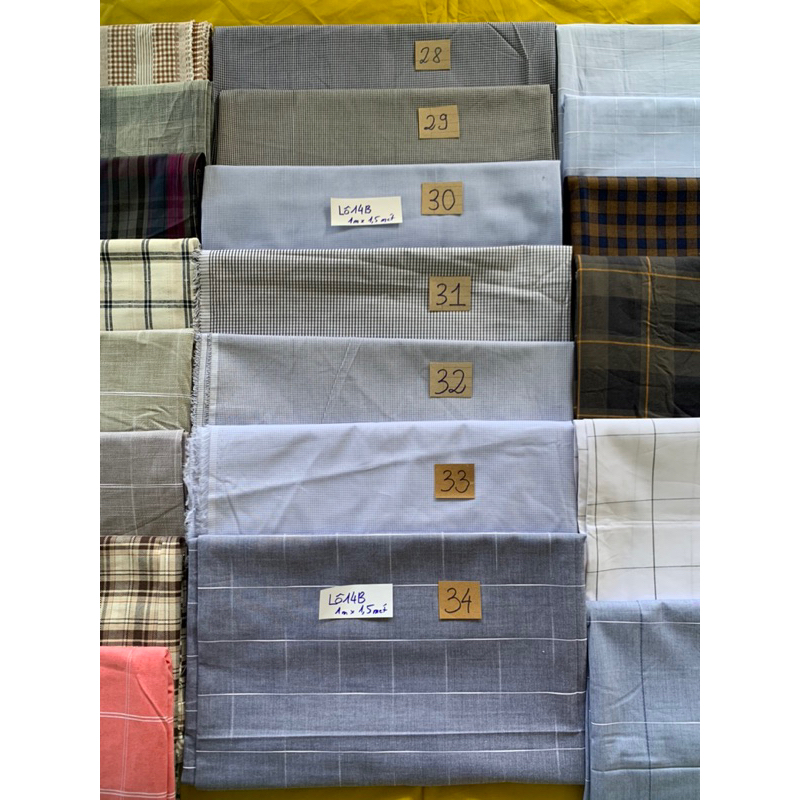 Khổ 1mét x1,5mét vải sơ mi 100% cotton giá thanh lý có thể may quần đùi, váy ngắn hoặc đồ cho bé