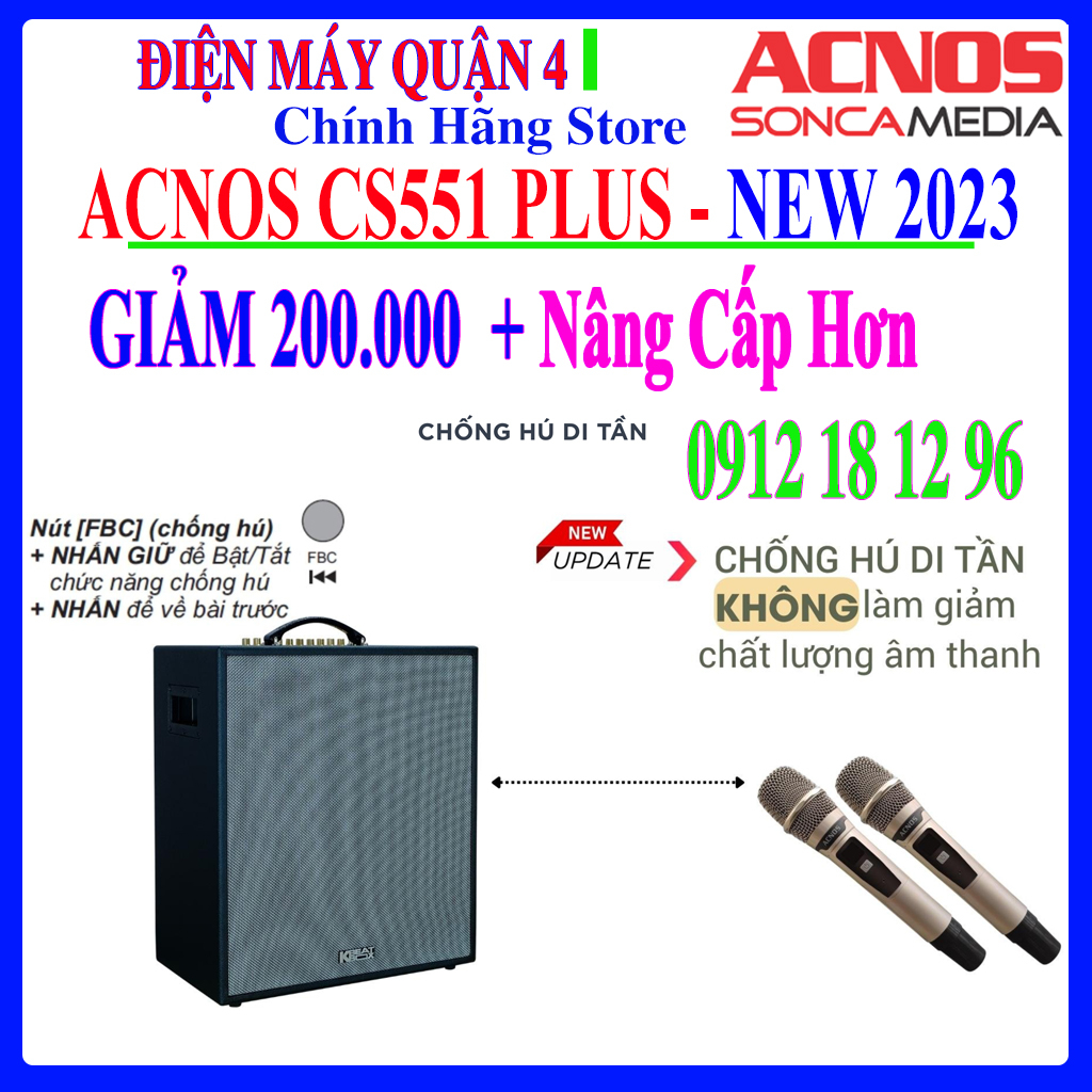 Dàn Âm Thanh Di Động ACNOS CS551 PLUS / ACNOS CS551 - Hàng chính hãng - Mới 100%