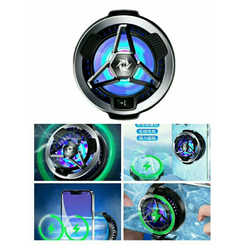 ✅Quạt tản nhiệt sò lạnh công suất 24W SL05, SL10 kiêm sạc không dây, hít nam châm + ngàm kẹp