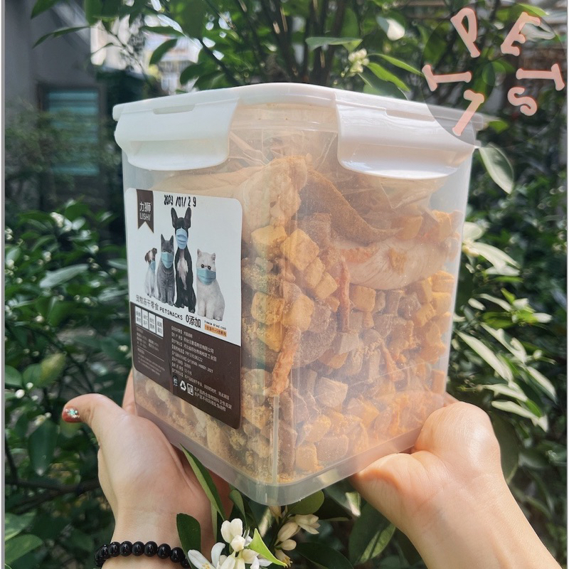 Hỗn hợp 11 vị thức ăn đông khô sấy lạnh cho thú cưng 670g hàng loại 1