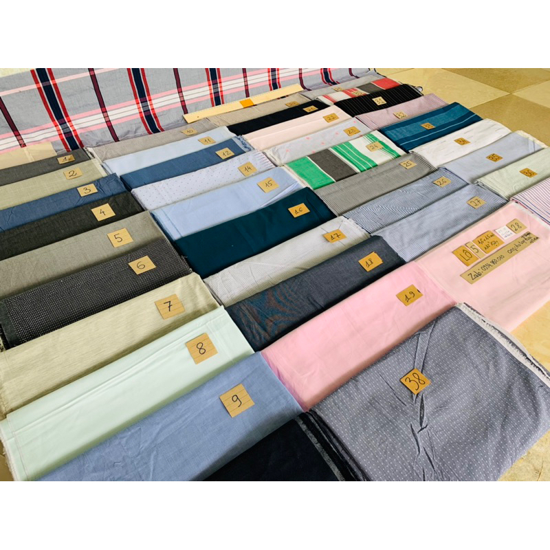 1,6m x1,5mét Vải Kate sơ mi sọc, trơn (khổ rộng1,5m)65-100%cotton-ảnh tự chụp {ongchutaphoa Shop}
