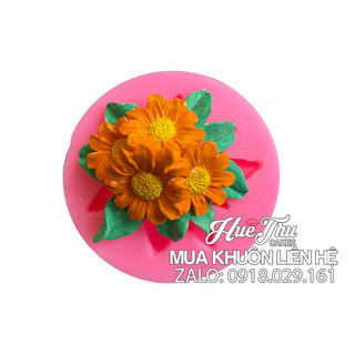 Khuôn silicon hoa Cúc Chùm 4cm đổ tạo hình bánh rau câu 3D, 4D