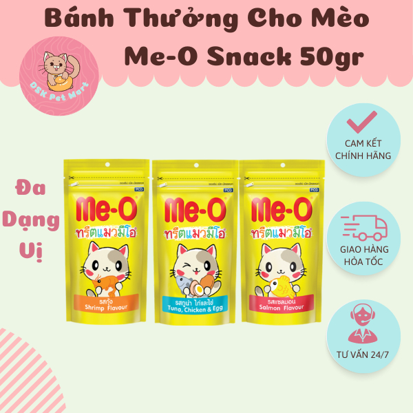 Bánh Thưởng Cho Mèo Nhiều Vị - Me-O Snack 50gr