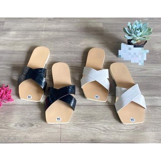 ⭐dép lê nữ quai chéo vân cá sấu dễ thương cực kì bền, dép đi chơi, đi học...