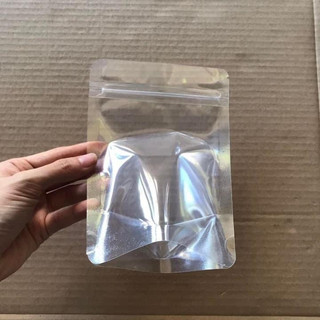 Túi ziper trong & bạc size 12x17, đựng 100g bột, thực phẩm tiện dụng, túi zip dày đẹp khóa zip kín hơi