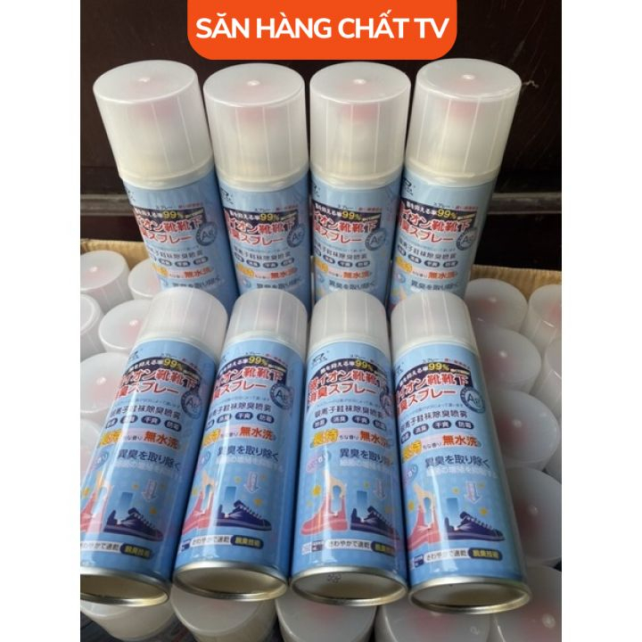 Chai Xịt Khử Mùi Giày Đá Bóng, Bình Xịt Chống Hôi Chân Công Nghệ Nano Bạc Nhật Bản Hương Thơm Dịu Nhẹ An Toàn Cho Da