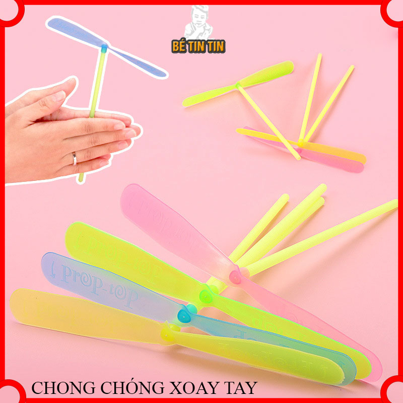 Chong chóng nhựa xoay tay, đồ chơi chóng chóng Doremon giải trí cho bé