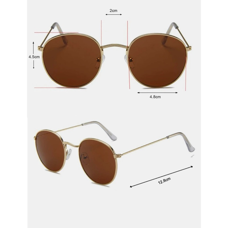 Kính râm mắt tròn nâu cho bé trai bé gái (HÀNG AUTH) CÓ SẴN