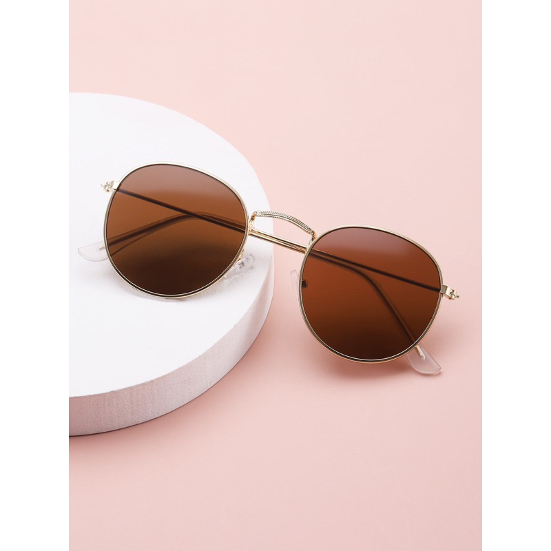 Kính râm mắt tròn nâu cho bé trai bé gái (HÀNG AUTH) CÓ SẴN