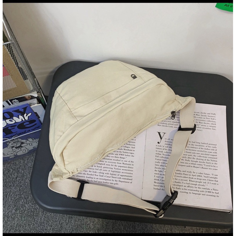 Túi vải canvas Túi bao tử nam nữ unisex Túi vải bố cá tính