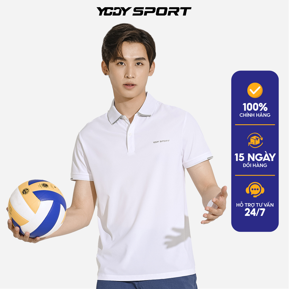 Áo thun polo nam YODY phù hợp thể thao vải thoáng mát thấm hút mồ hôi SAM5003