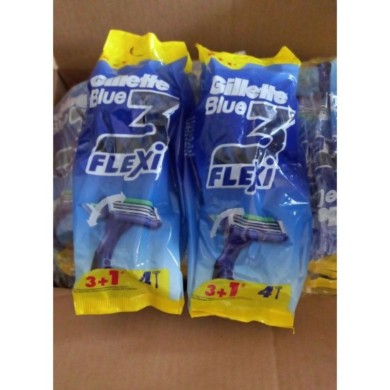 Dao cạo râu Gillette 3 lưỡi Flexi Blue3 dây 6 cây