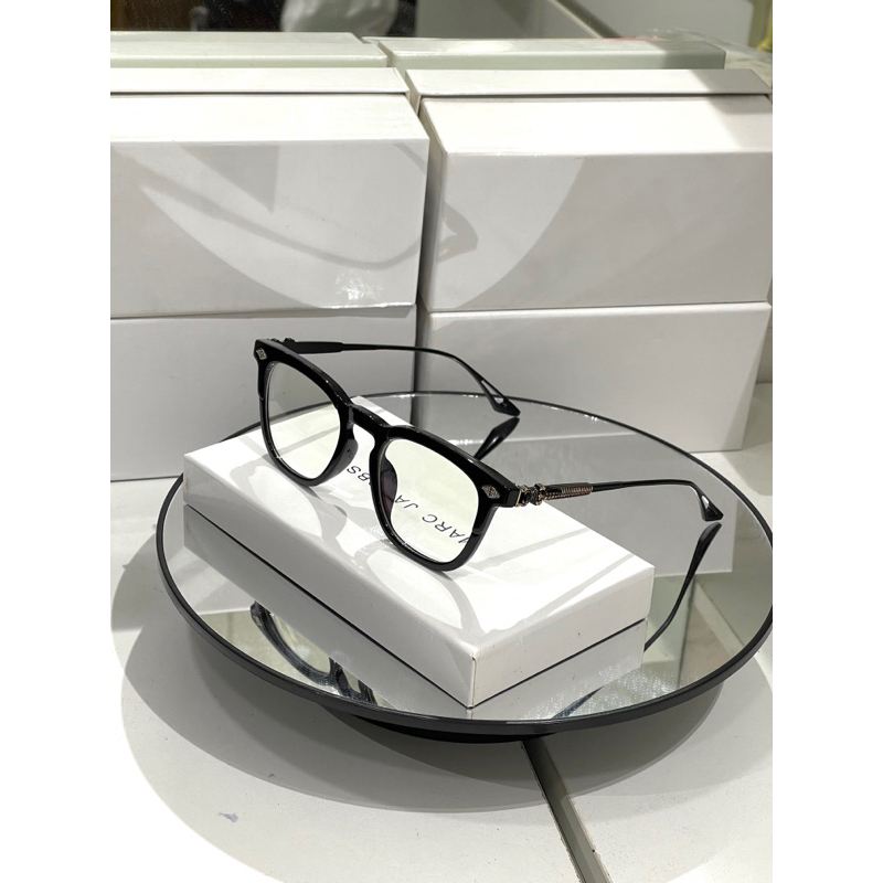 Gọng kính cận nam nữ Chrome Heart dáng vuông gọng kim loại siêu bền Fullbox bảo hành 3 tháng